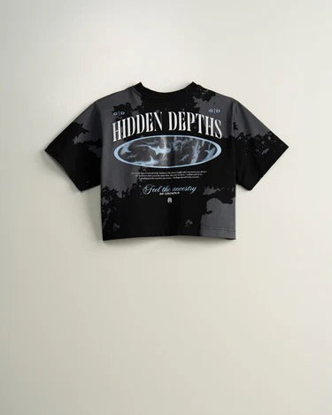 CROP TOP AP CROWN CURRENTS BLACK