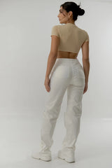 CROP TOP LABEUR WMNS 30 MOSTAZA