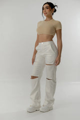 CROP TOP LABEUR WMNS 30 MOSTAZA