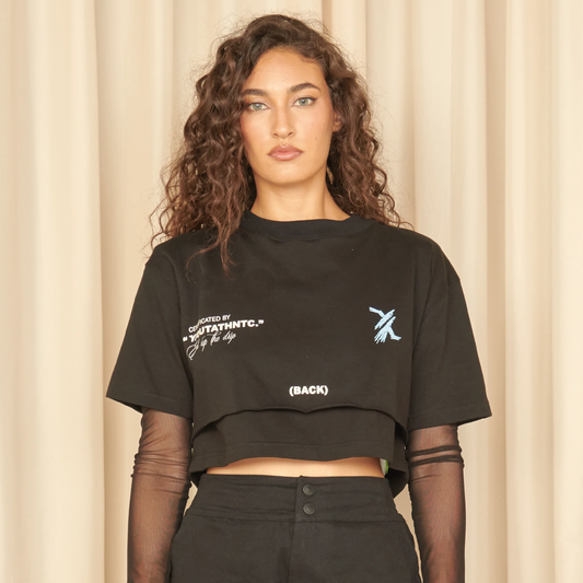 CROP TOP Y/OUT MUJER SLANG BLACK S1071