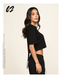 CROP TOP Y/OUT HIDE BLACK