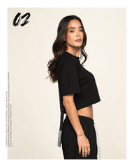 CROP TOP Y/OUT HIDE BLACK