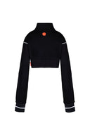 BUZO CROP CLEMONT WOMEN BREZZA BLACK/CREMA
