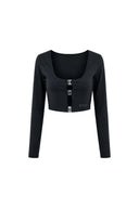 CROP TOP CLEMONT PIANTA BLACK