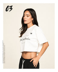 CROP TOP Y/OUT XCLUSIVE WHITE