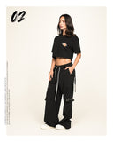 CROP TOP Y/OUT HIDE BLACK