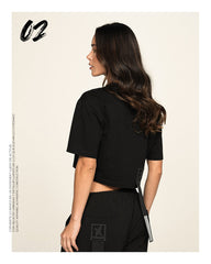 CROP TOP Y/OUT HIDE BLACK
